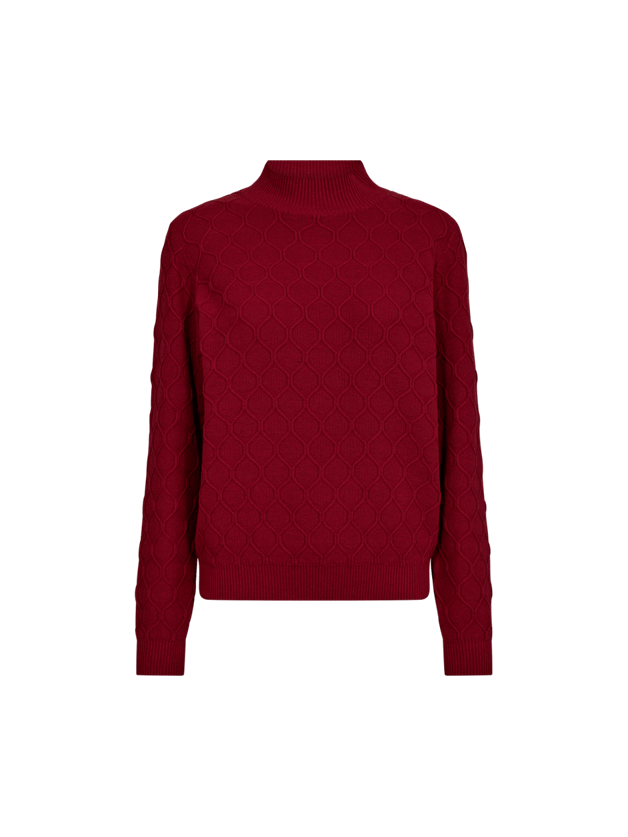 freequent-naisten-neule-dodo-pullover-turtle-punainen-1