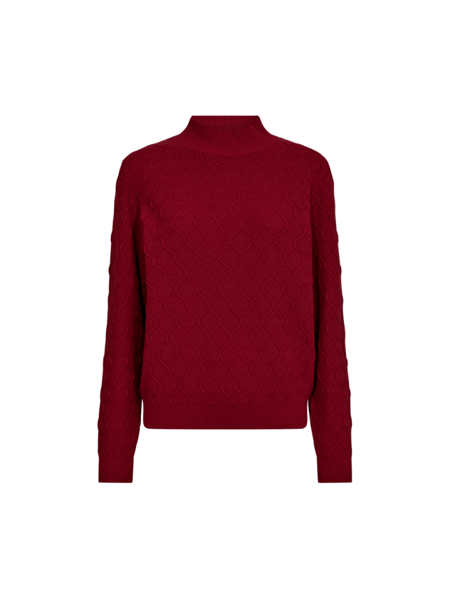 freequent-naisten-neule-dodo-pullover-turtle-punainen-1