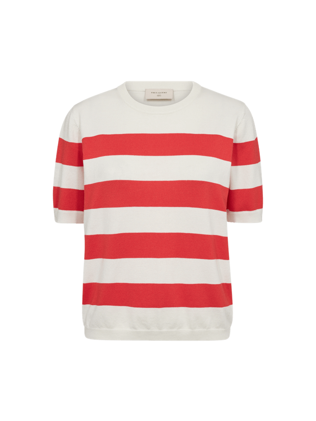 freequent-naisten-neulepusero-pixie-pu-raidallinen-punainen-1