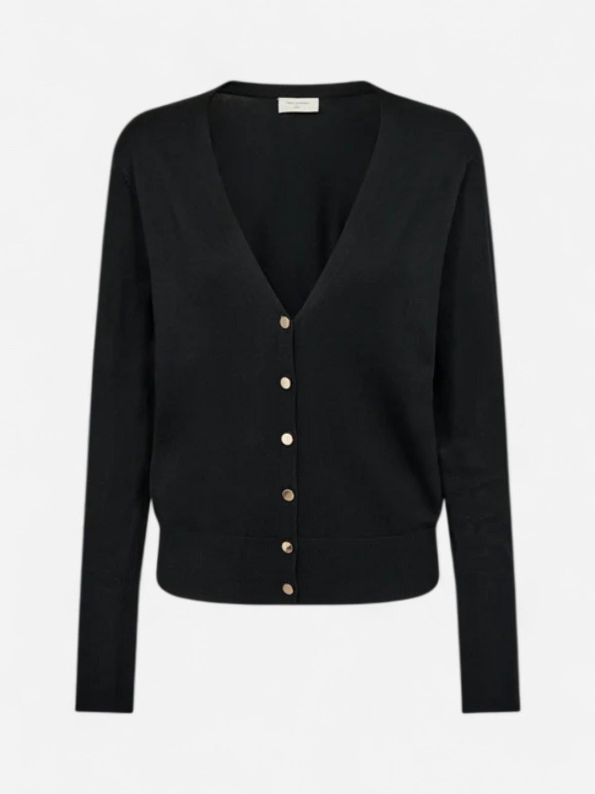 Freequent Naisten Neuletakki, KATIE CARDIGAN V-NECK Musta - Kekäle.fi
