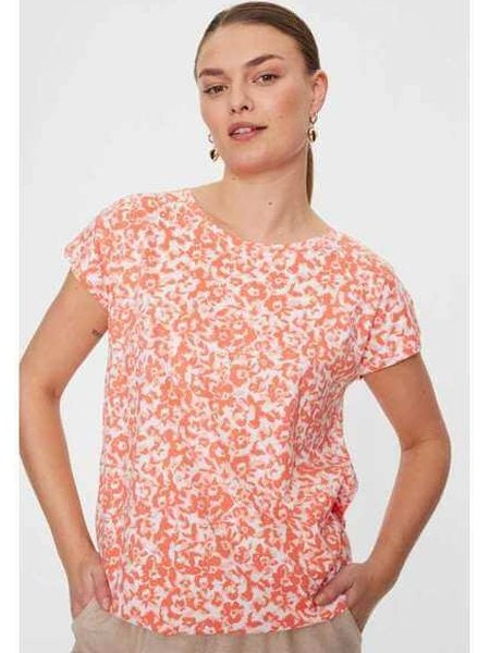 freequent-naisten-t-paita-seline-tee-oranssi-kuosi-1