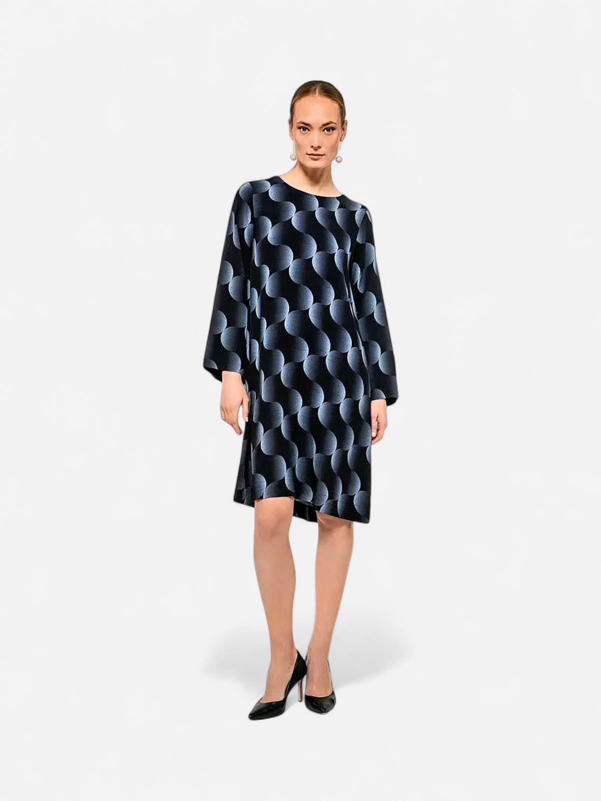 Aarikka naisten mekko Fresia, musta kuosi - Kekäle.fi