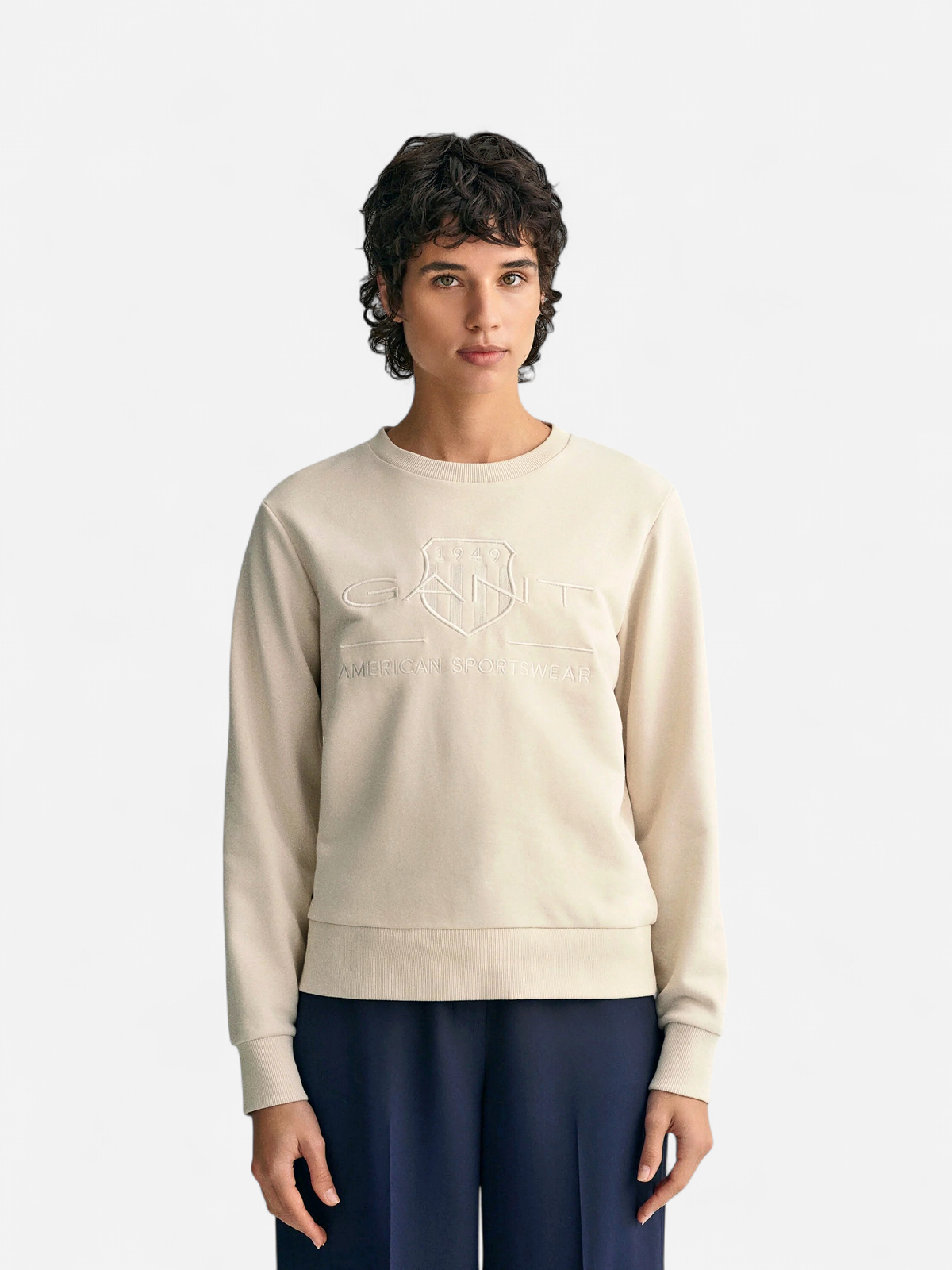 Gant college, TONAL ARCHIVE SHIELD SWEAT Vaalea Beige - Kekäle.fi