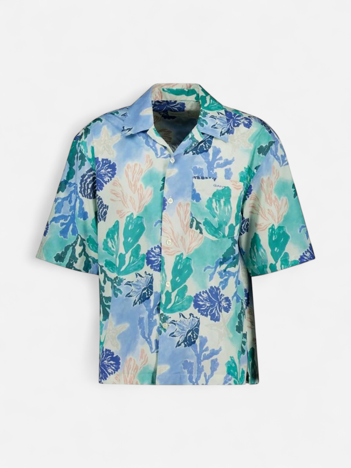 Gant miesten kauluspaita, CAMP COLLAR C-PRINT Vihreä Kuosi - Kekäle.fi
