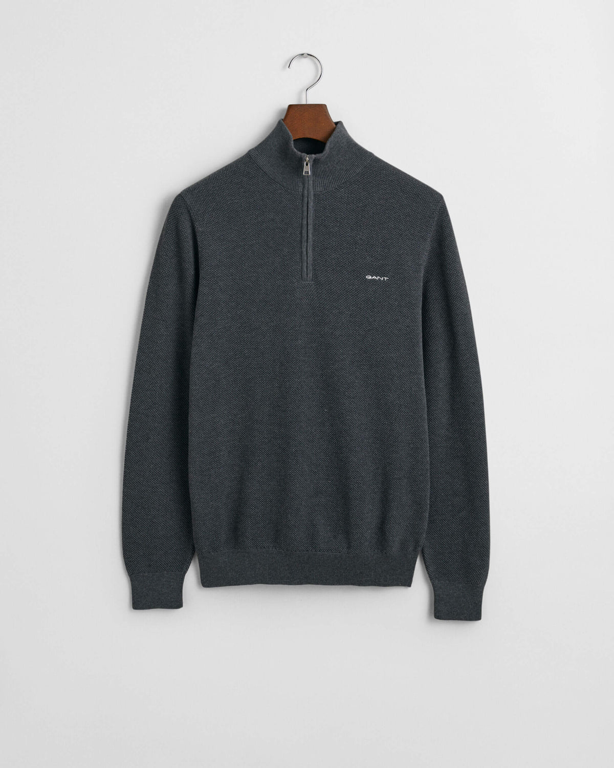 gant-miesten-neule-cotton-pique-half-zip-tummanharmaa-3