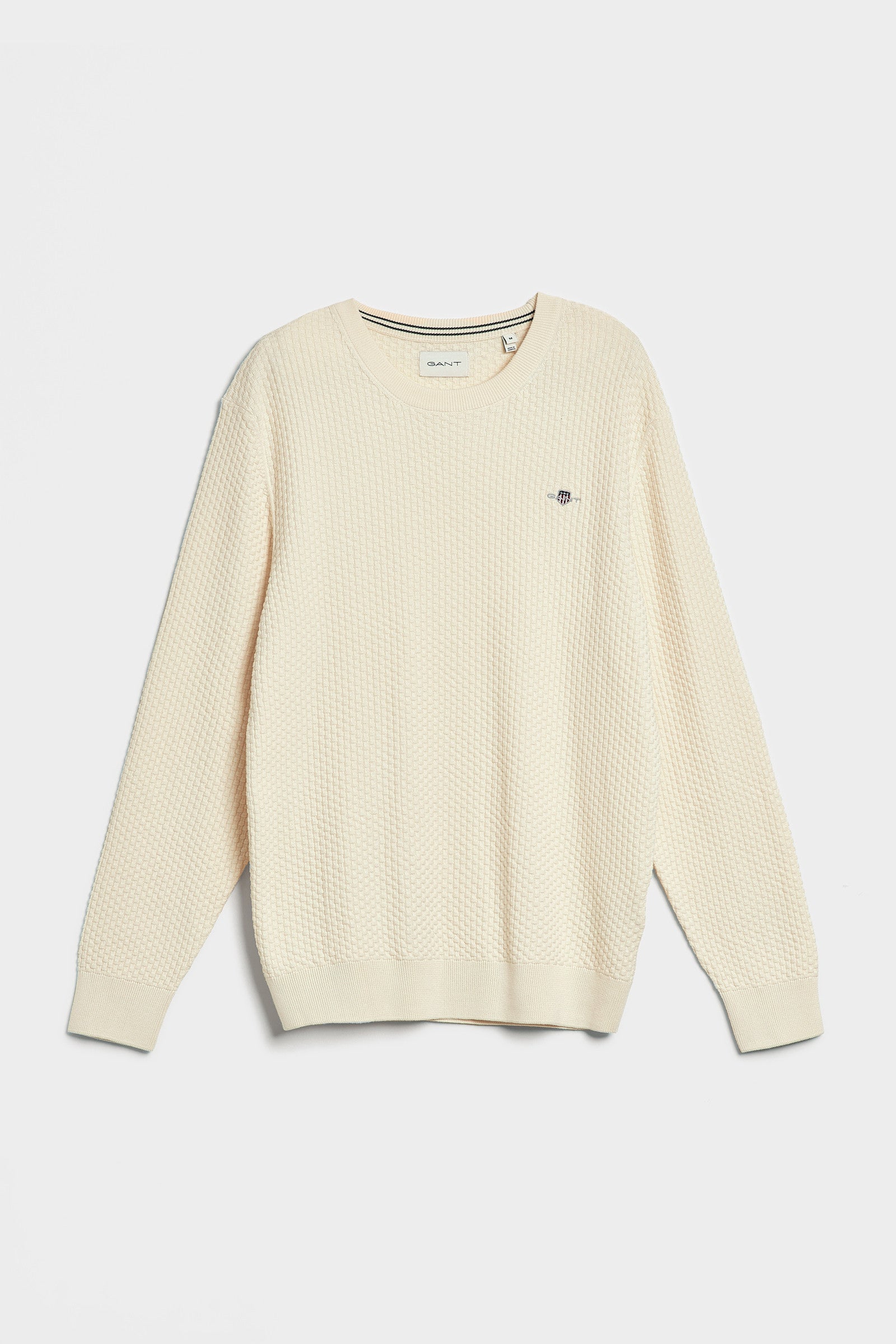 gant-miesten-neule-cotton-texture-c-neck-luonnonvalkoinen-1