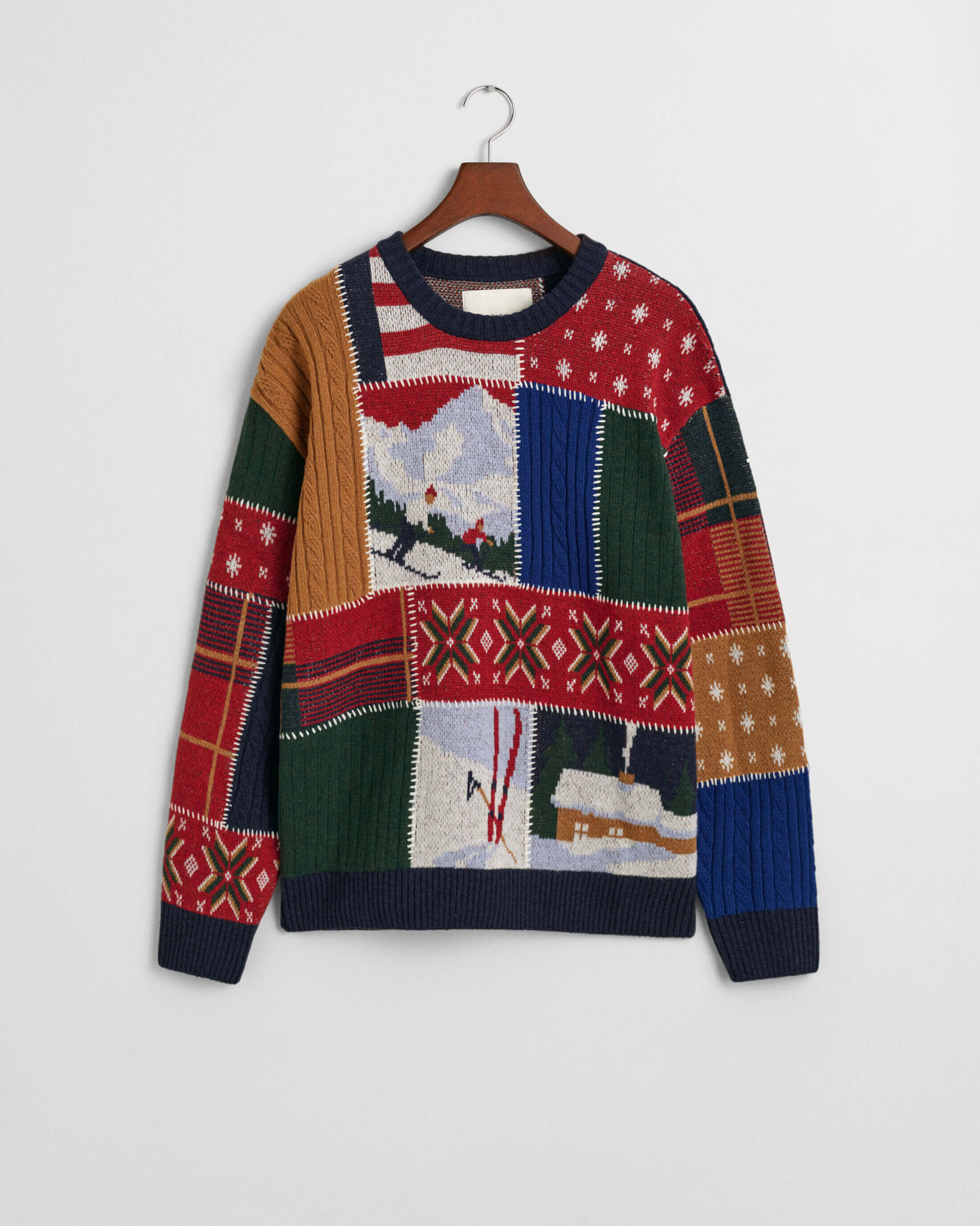 gant-miesten-neule-patchwork-c-neck-punainen-kuosi-3