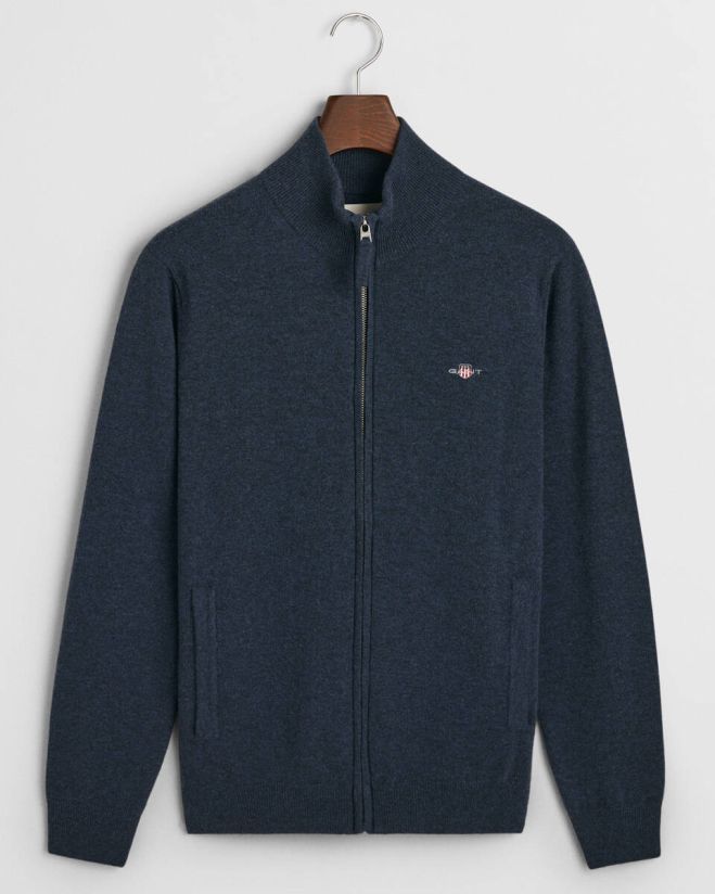 gant-miesten-neuletakki-superfine-lambswool-zip-cardigan-indigo-1