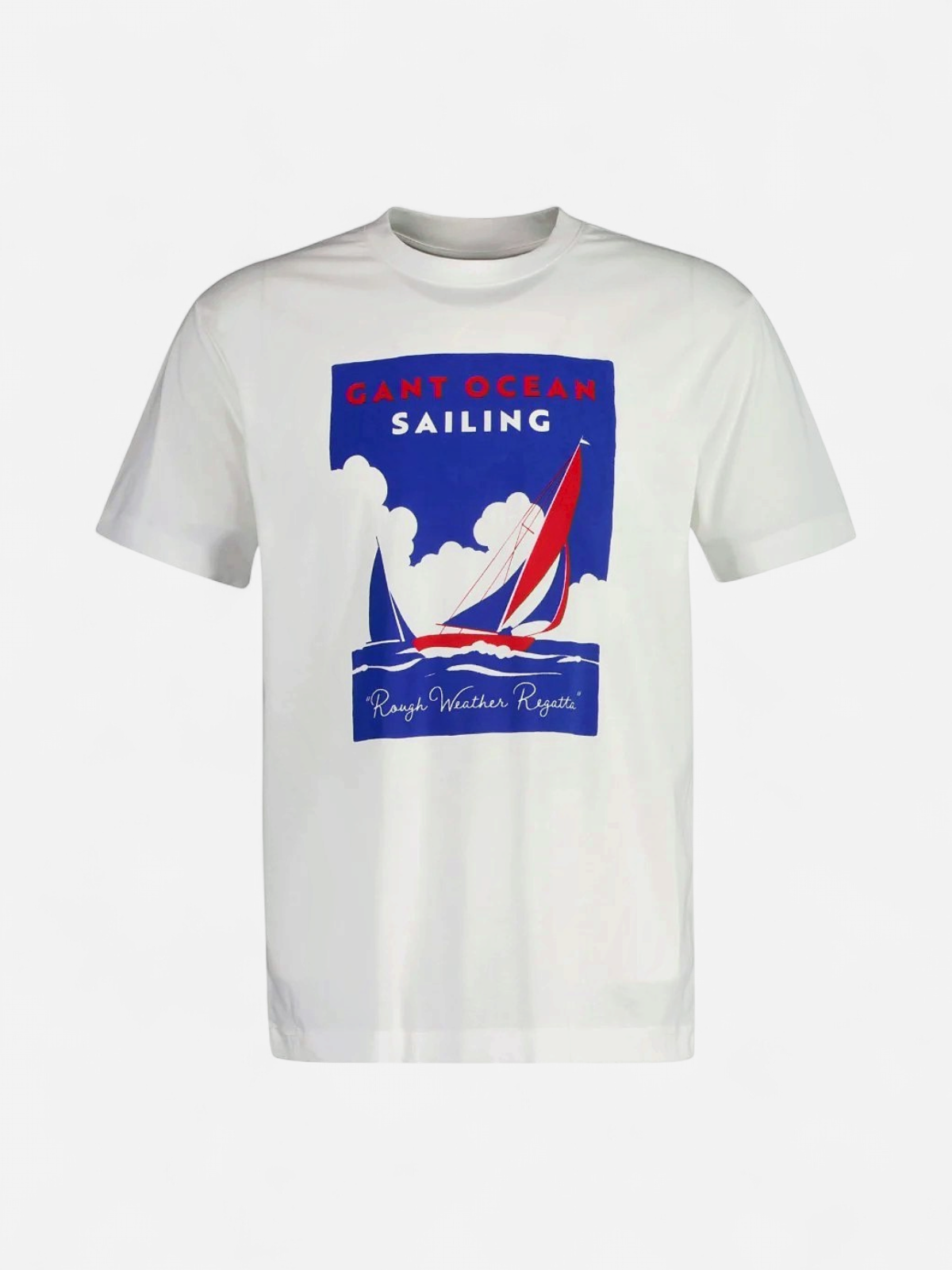 Gant miesten t-paita, GRAPHIC SS T-SHIRT Valkoinen - Kekäle.fi