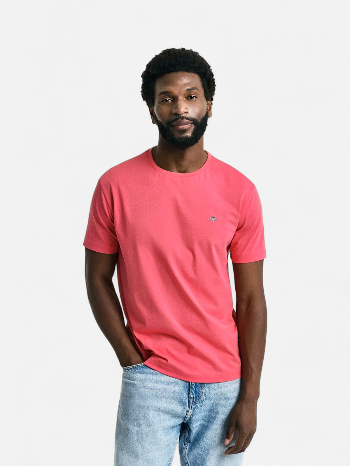 Gant miesten t-paita, REG SHIELD SS T-SHIRT Fuksianpunainen - Kekäle.fi