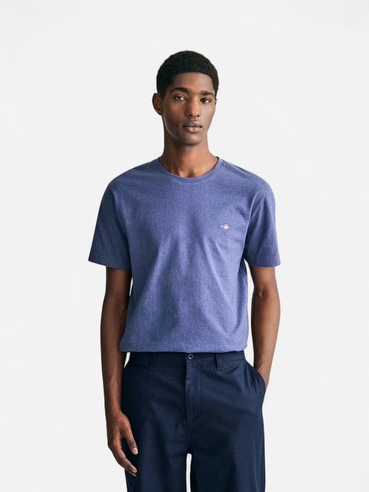 Gant Miesten T-Paita, REG SHIELD SS T-SHIRT Tummansininen - Kekäle.fi