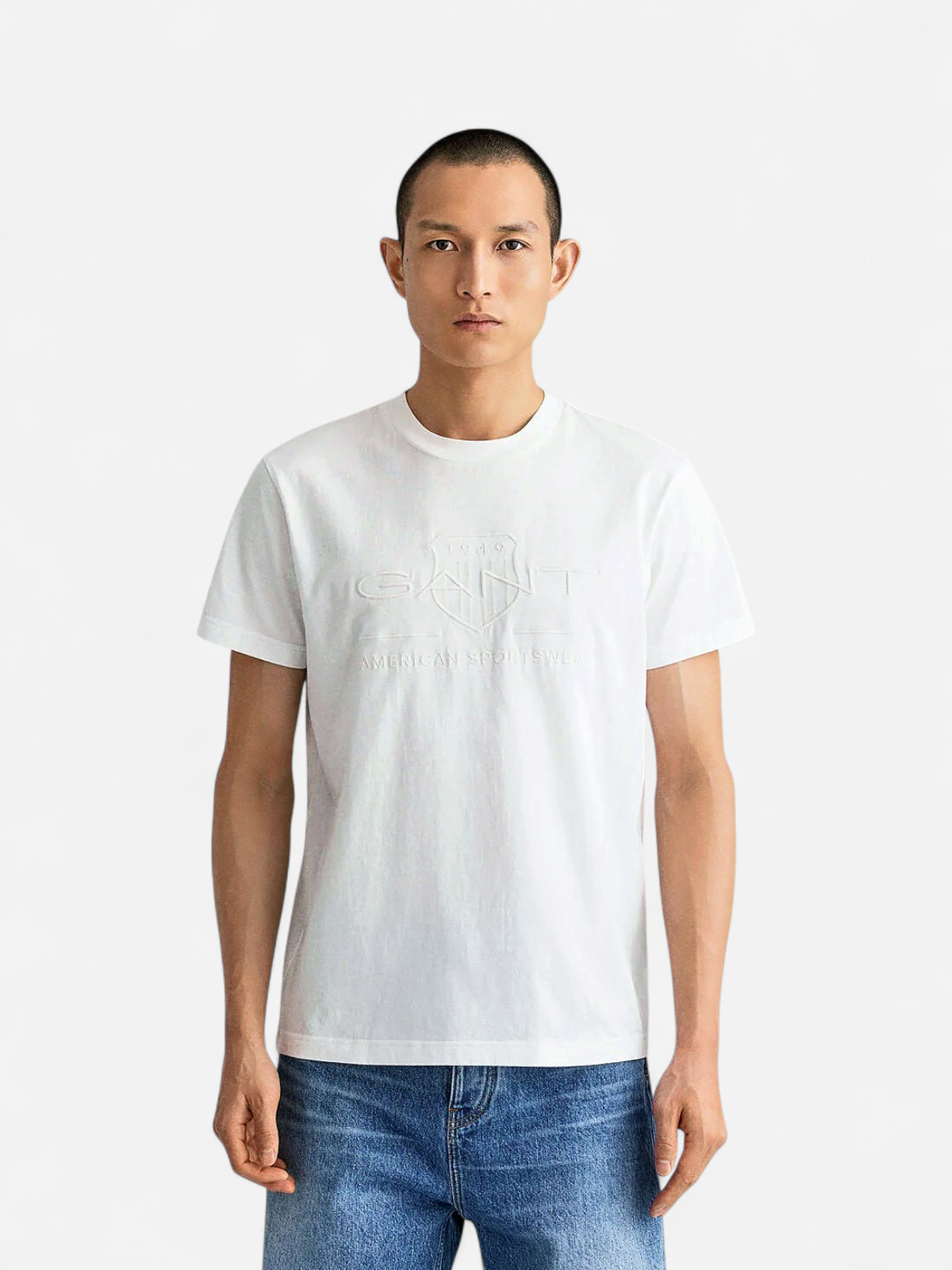 Gant Miesten T-paita, TONAL ARCHIVE SHIELD T-SHIRT Valkoinen - Kekäle.fi