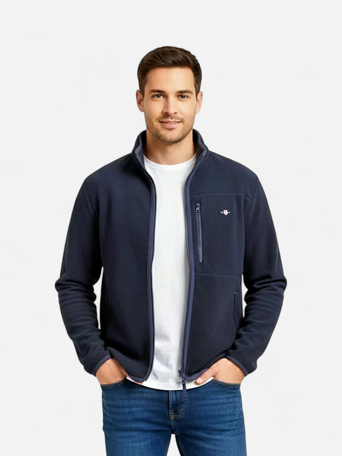 Gant miesten takki, MICRO FLEECE JACKET Tummansininen - Kekäle.fi