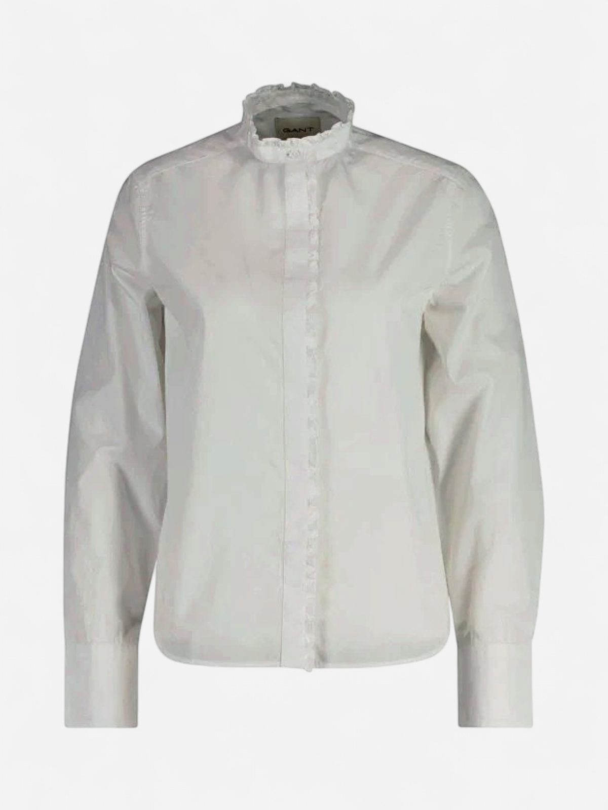 Gant naisten paita, REG SOLID FRILL DETAIL SHIRT Valkoinen - Kekäle.fi