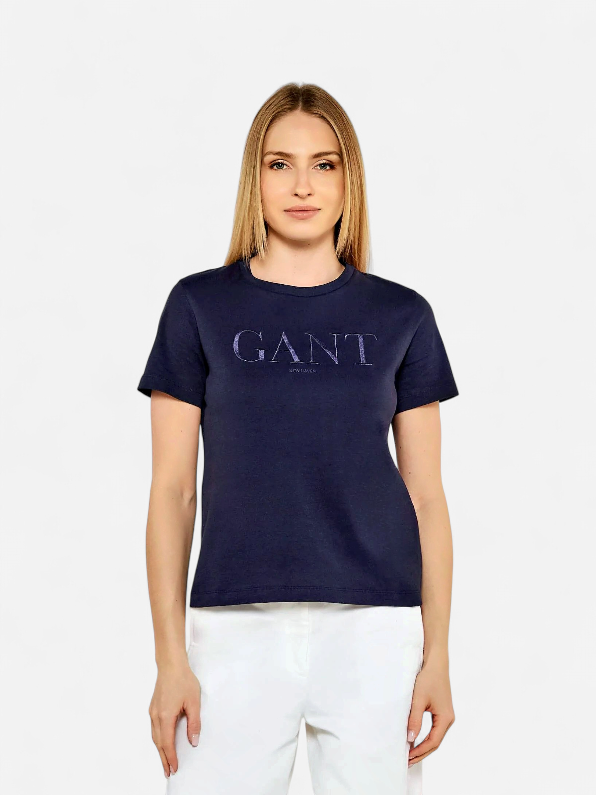 Gant naisten t-paita, REG TONAL GRAPHIC SS T-SHIRT Tummansininen - Kekäle.fi