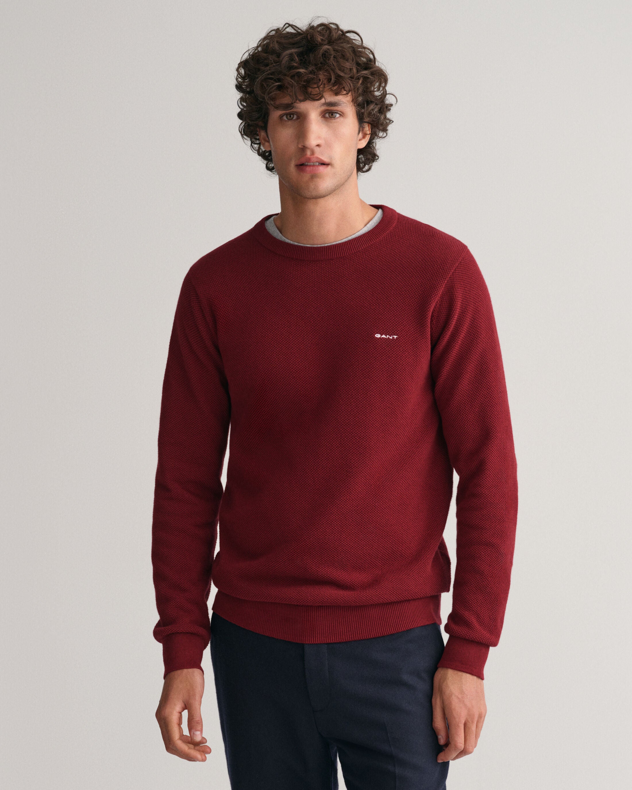 gant-neule-cotton-pique-c-neck-punainen-1