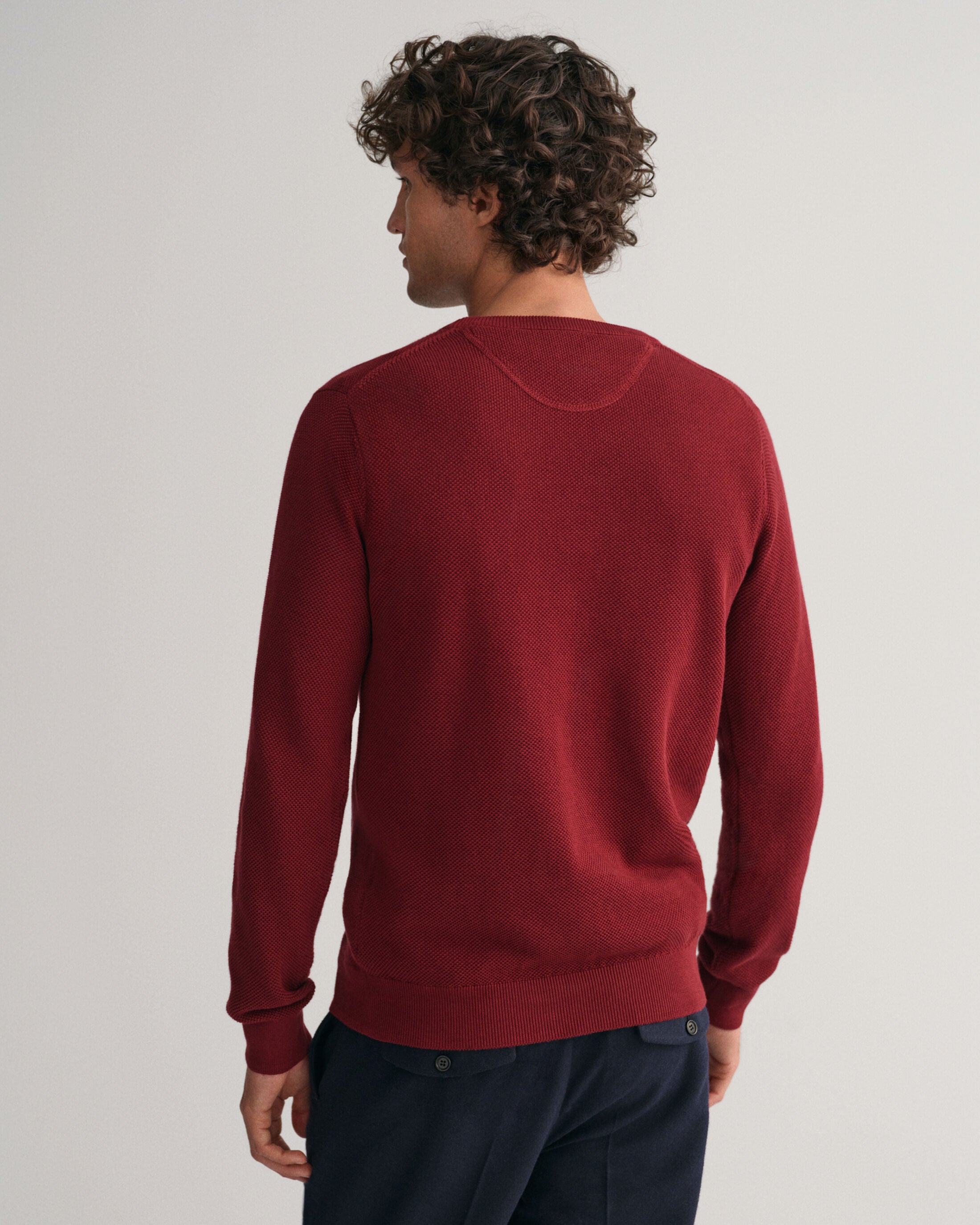 gant-neule-cotton-pique-c-neck-punainen-2