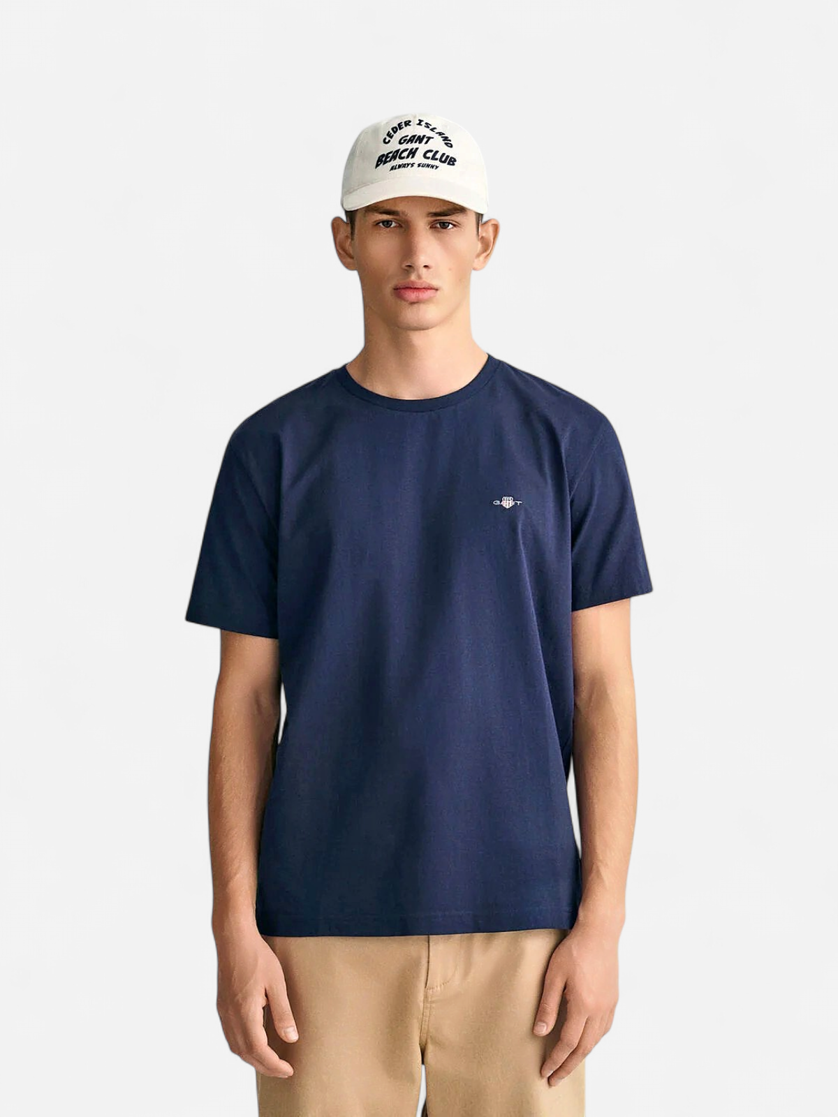 Gant t-paita, SOLID T-SHIRT Tummansininen - Kekäle.fi