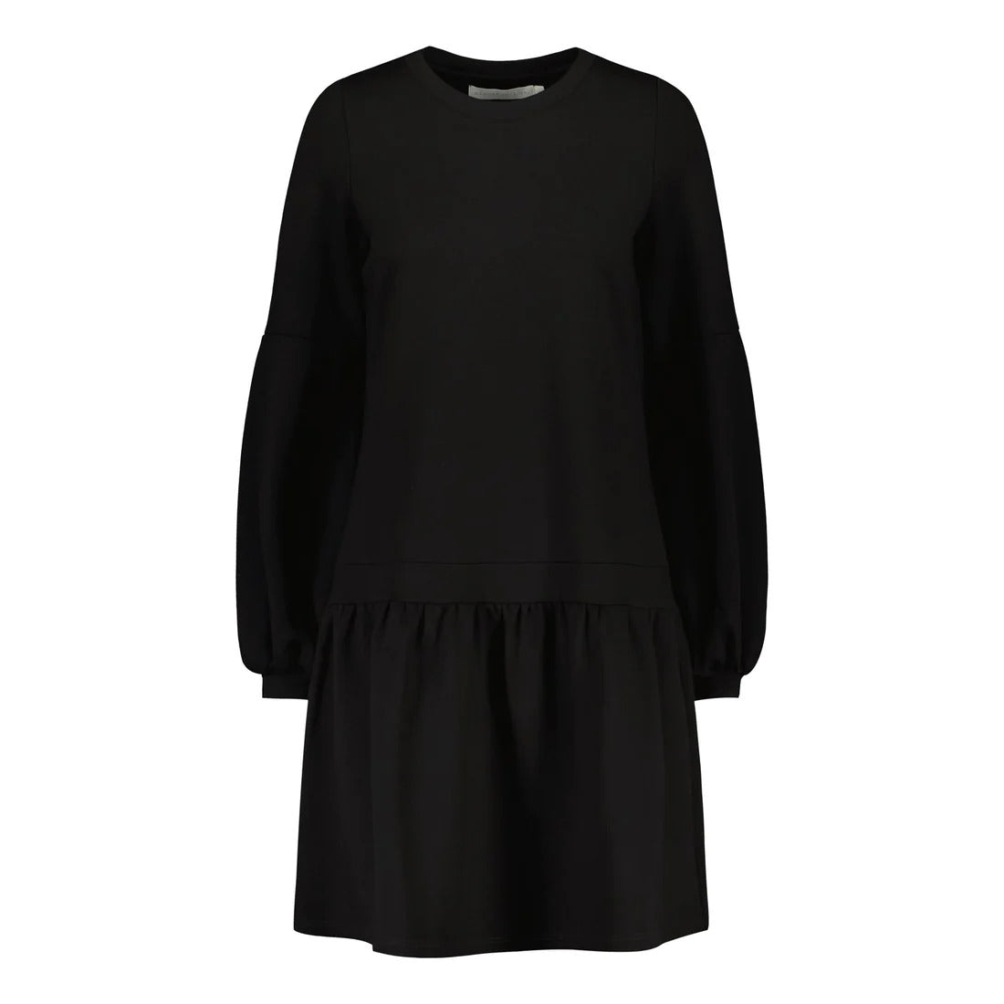 gauhar-naisten-mekko-balloon-sleeve-jersey-dress-musta-2