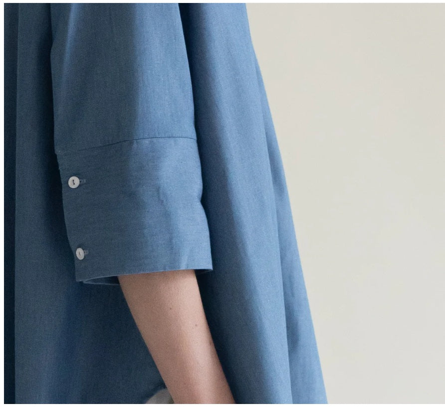 Gauhar naisten kauluspaita Maxlin Shirt Light Sapphire, sininen indigo