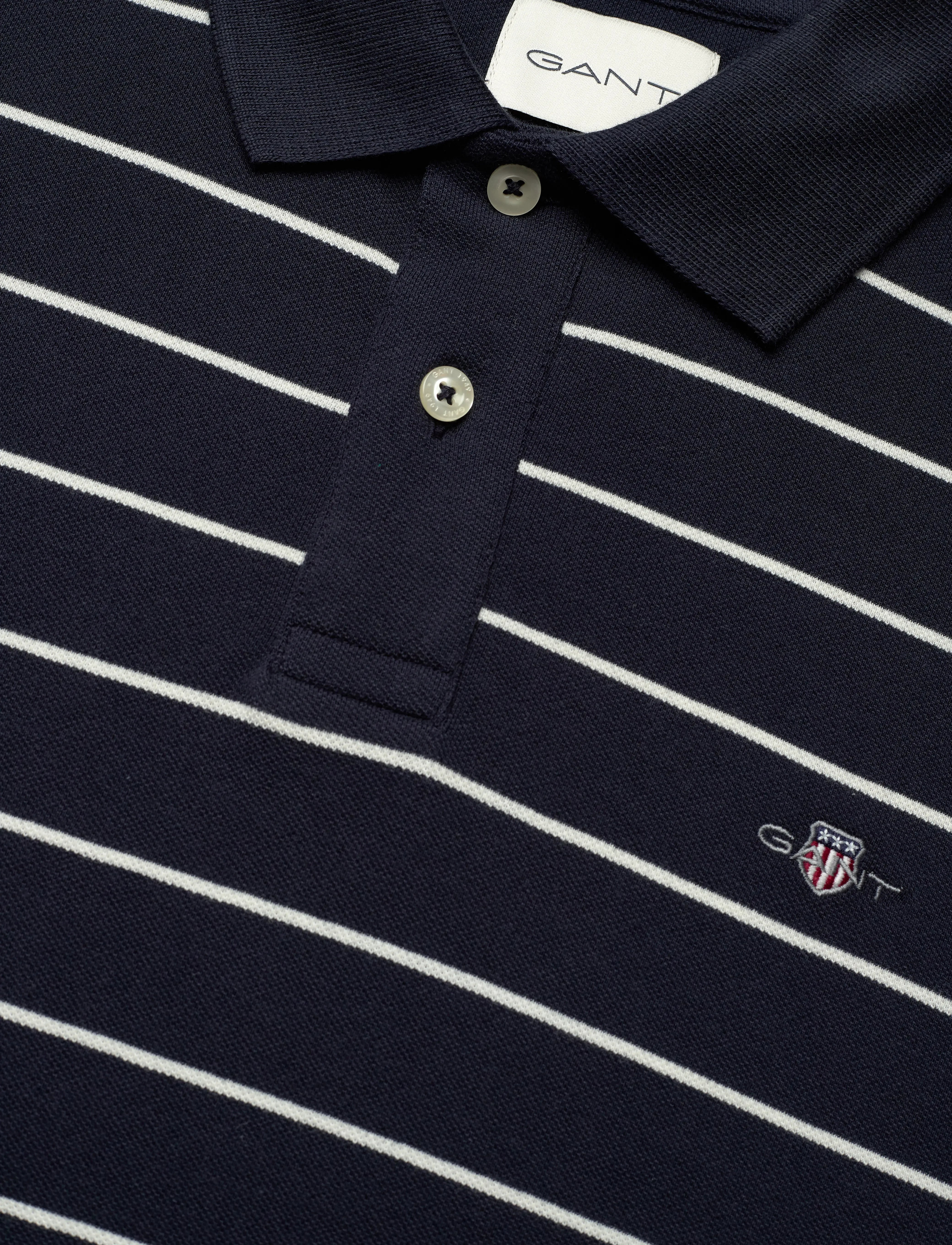 Gant miesten Pikeepaita Striped Polo, raidallinen sininen
