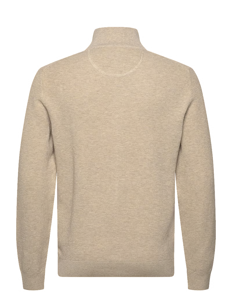 Gant miesten neuletakki Micro Textured Cotton Zip Cardigan, beige