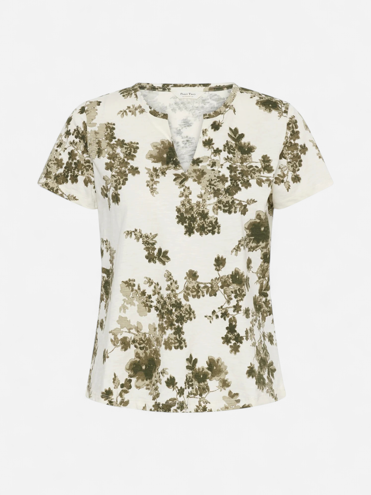 Part Two naisten t-paita Gesinas T-shirt, Smokey Olive Shadow Flower - Kekäle.fi