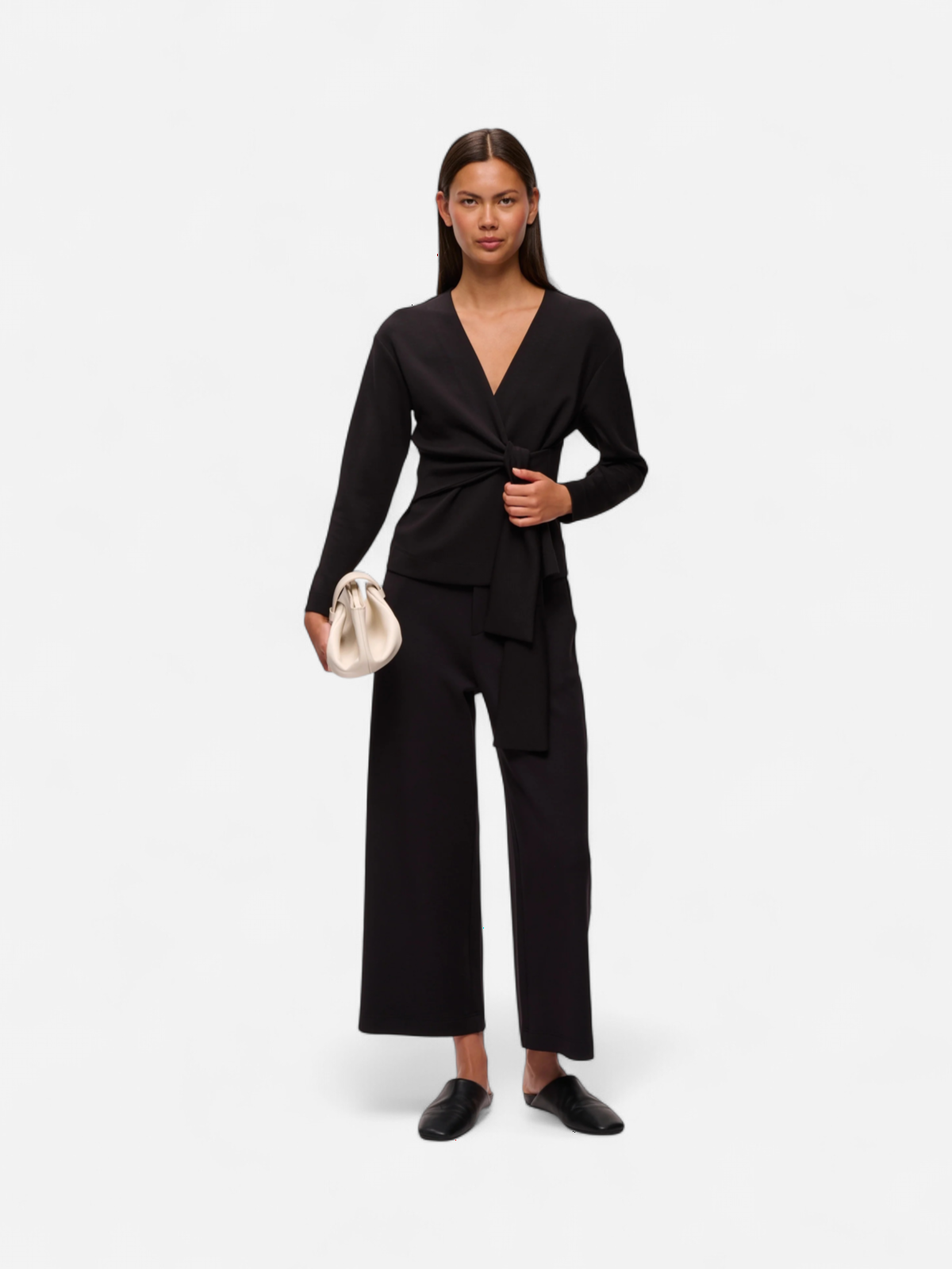 GINCETTEIW CROPPED PANT Black - Kekäle.fi