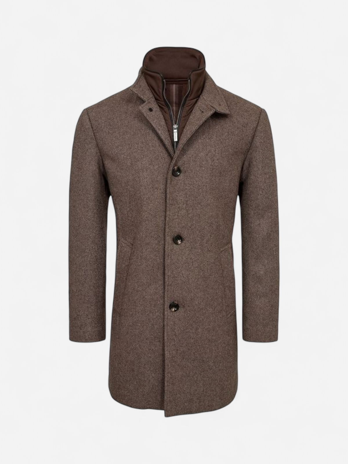 Gino marcello miesten villakangastakki, GINO MARCELLO WOOL COAT Kaakaonruskea - Kekäle.fi
