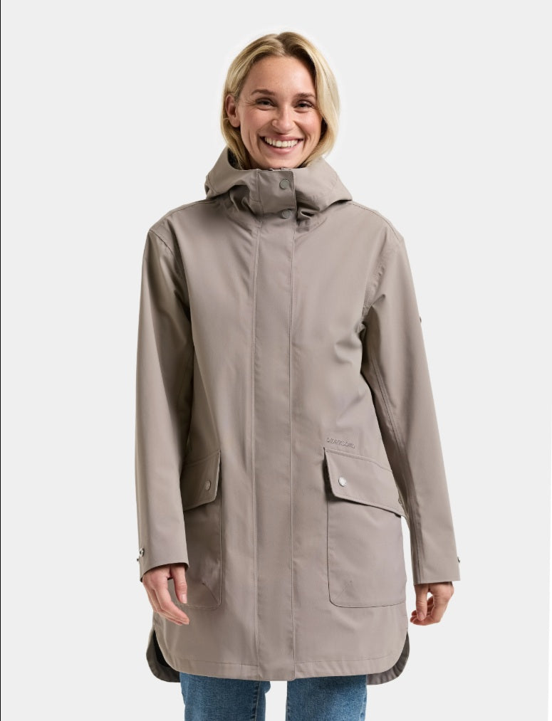 Didriksons naisten parkatakki Gwen WNS Parka, ruskeanharmaa