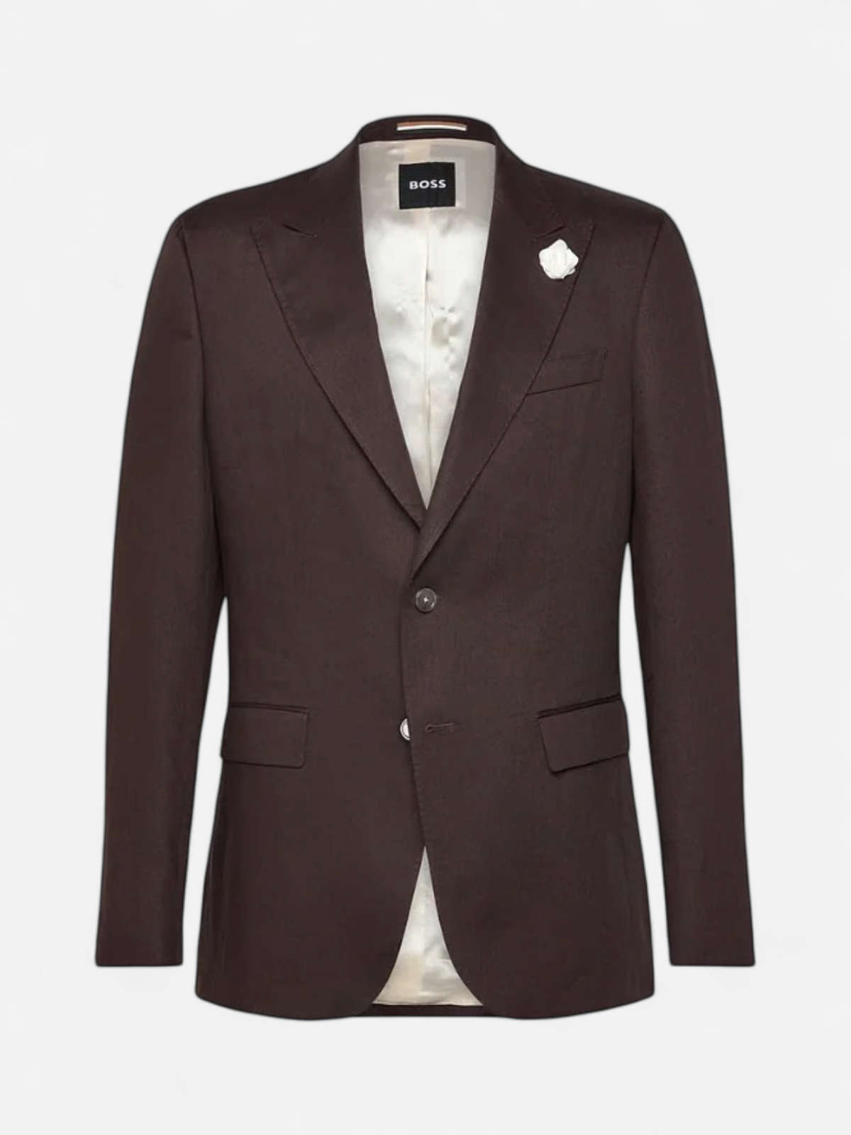 Hugo Boss miesten puvuntakki H-Hutson-Peak-262, tummanruskea - Kekäle.fi