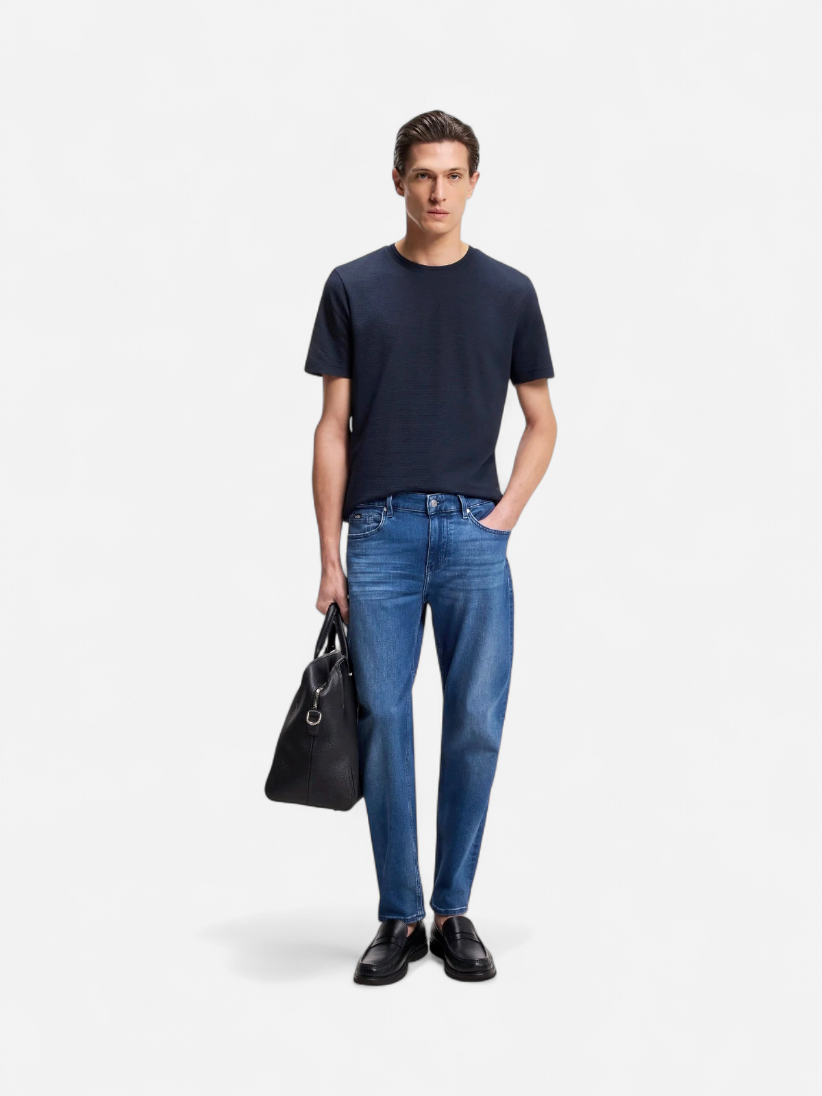 Hugo Boss miesten farkut H-RE Maine Medium Blue, sininen - Kekäle.fi
