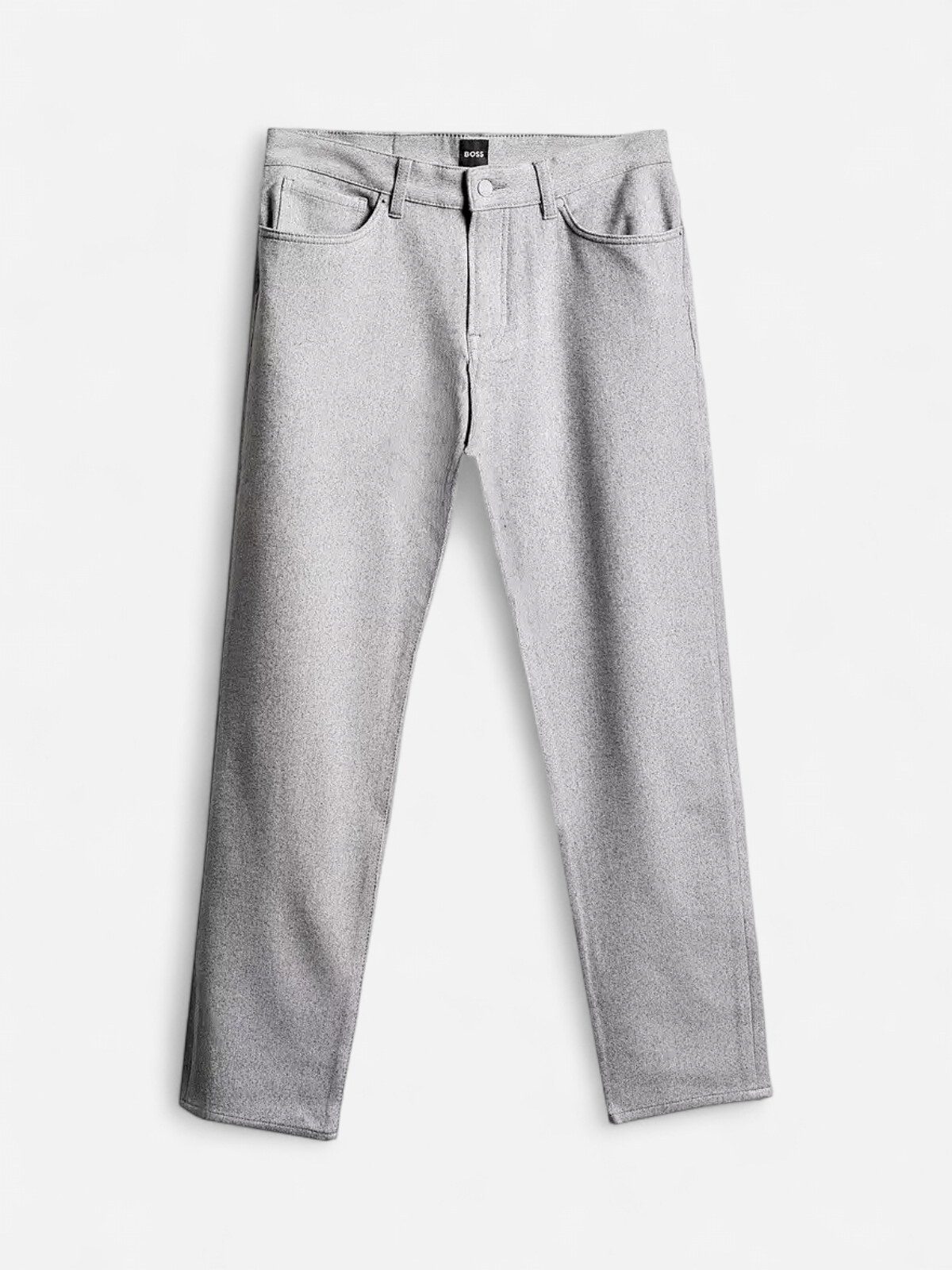 Hugo Boss miesten housut H-RE MAINE5 WOOL LOOK HERRINGBONE STRECH, harmaa kuosillinen - Kekäle.fi