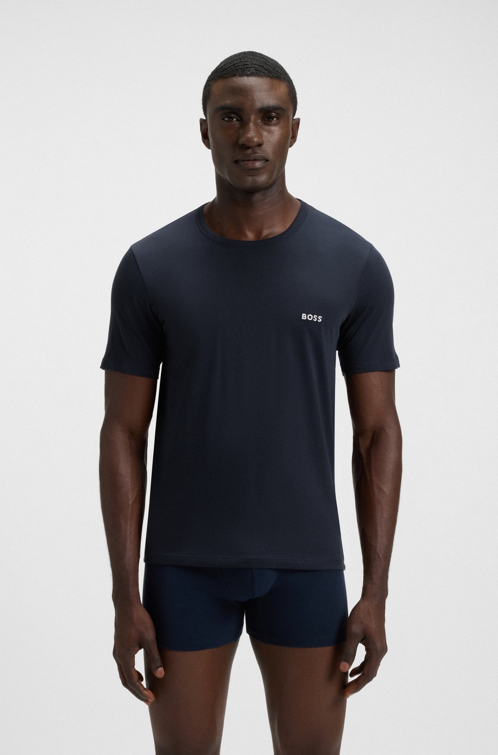 Hugo Boss Miesten T-Paita T Shirt Rn, tummansininen