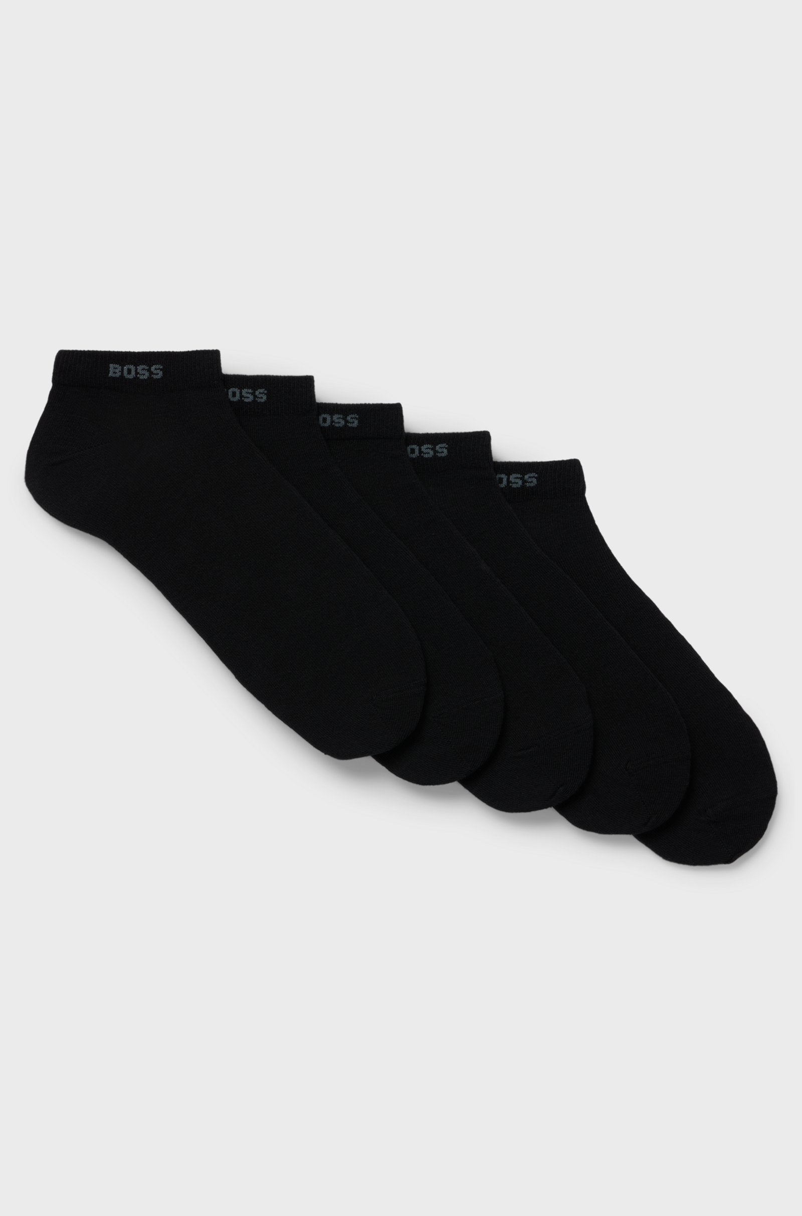 BOSS miesten nilkkasukat 5-pack, musta