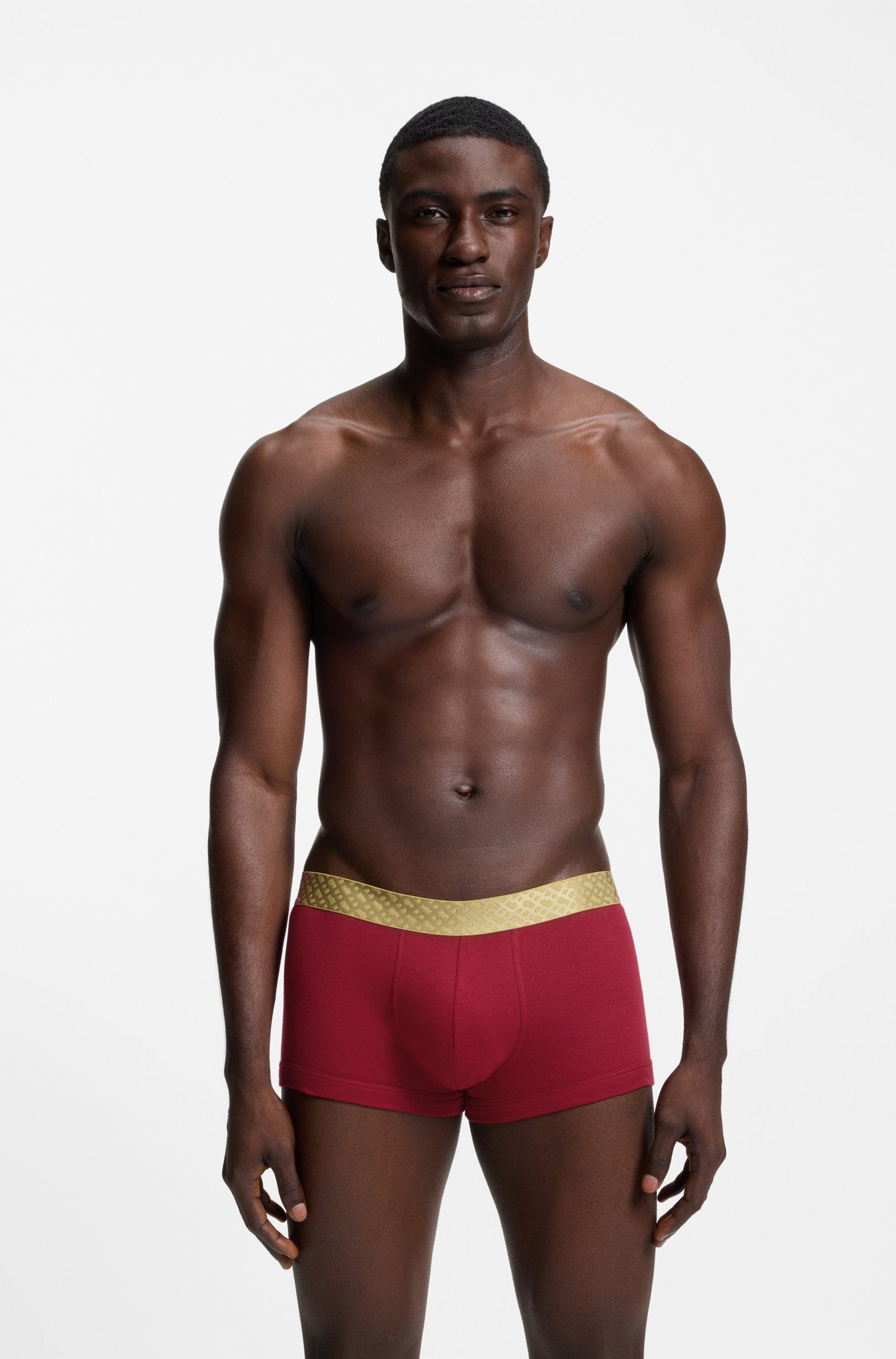 Hugo Boss miesten bokserit, TRUNK 2P GOLD COTTON Punainen