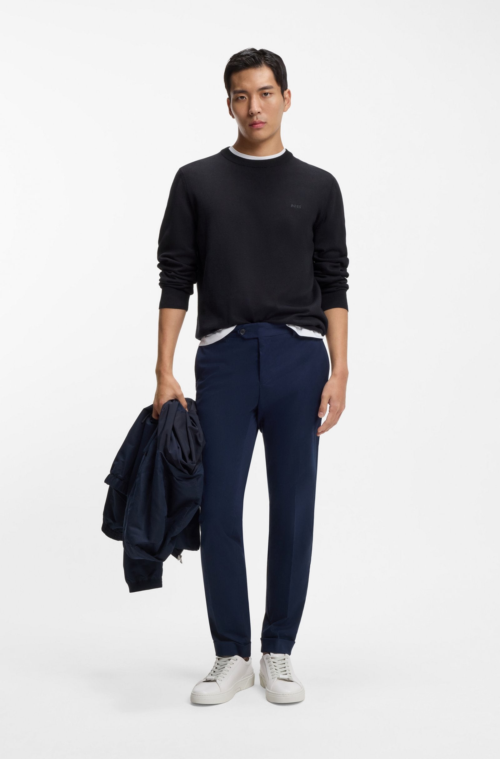 Hugo Boss miesten neulepusero Upacas-L, tummansininen