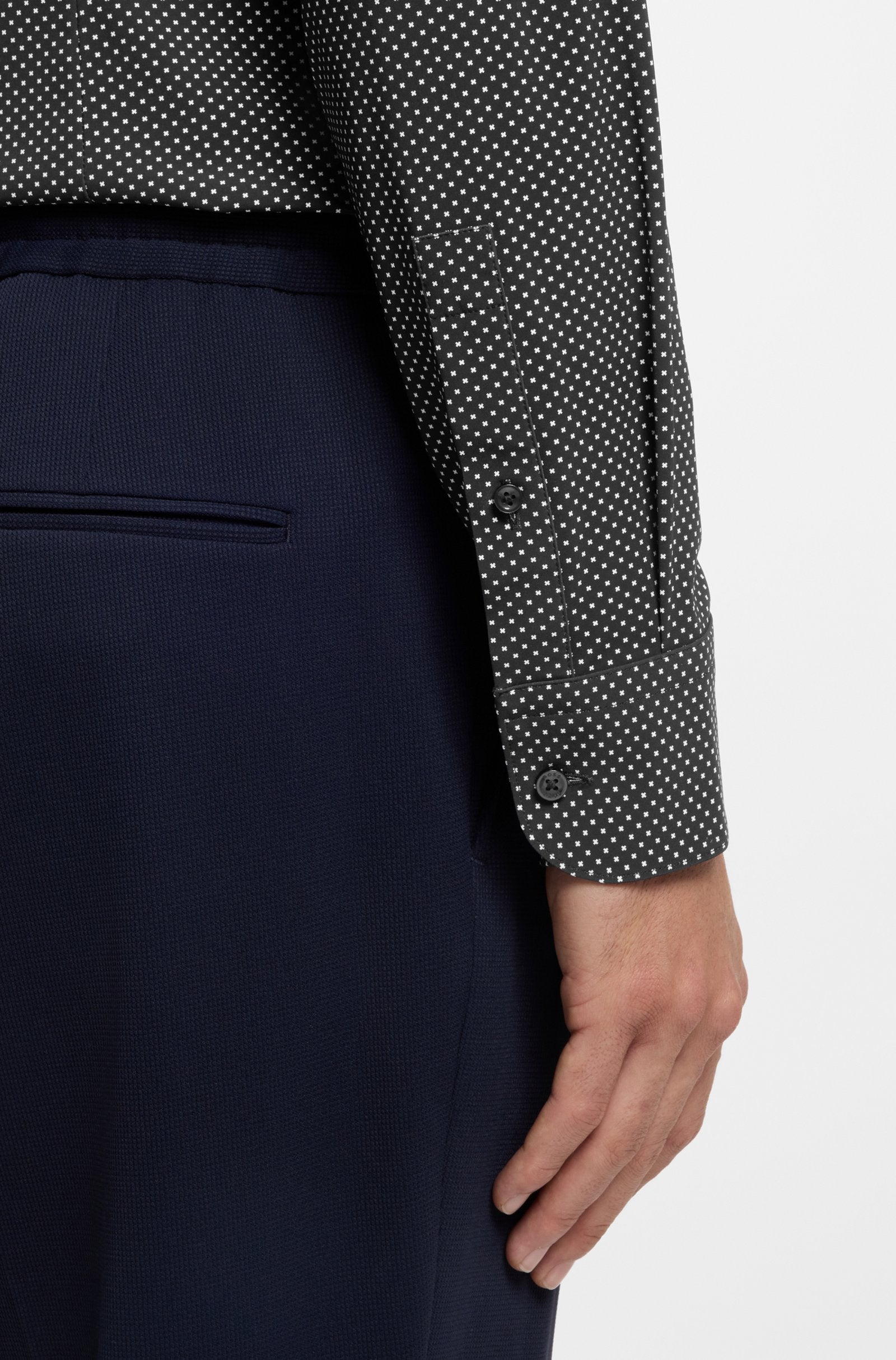 Hugo Boss miesten kauluspaita P-HANK-S-K-261 Performance Stretch, tummansininen