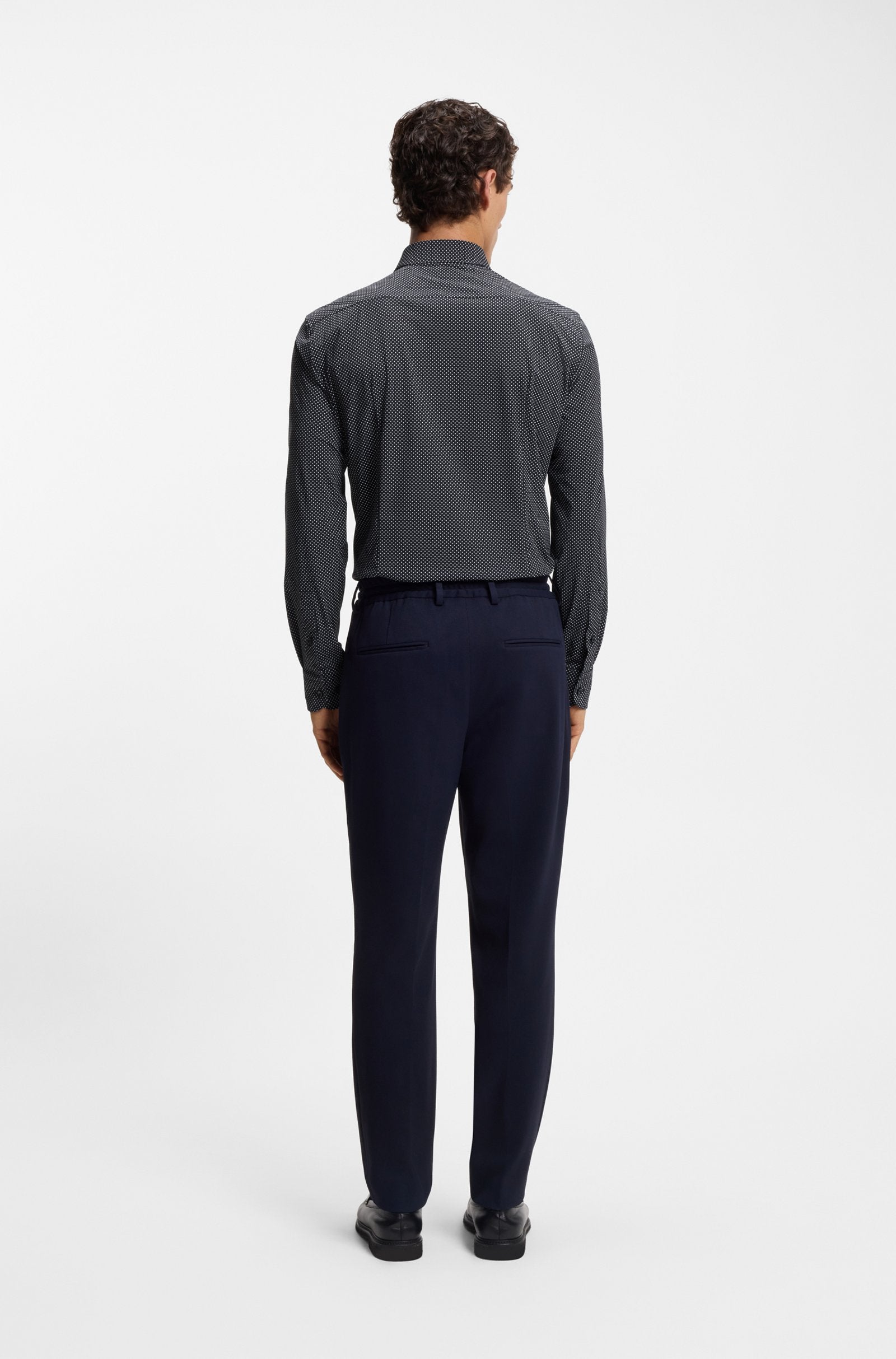 Hugo Boss miesten kauluspaita P-HANK-S-K-261 Performance Stretch, tummansininen