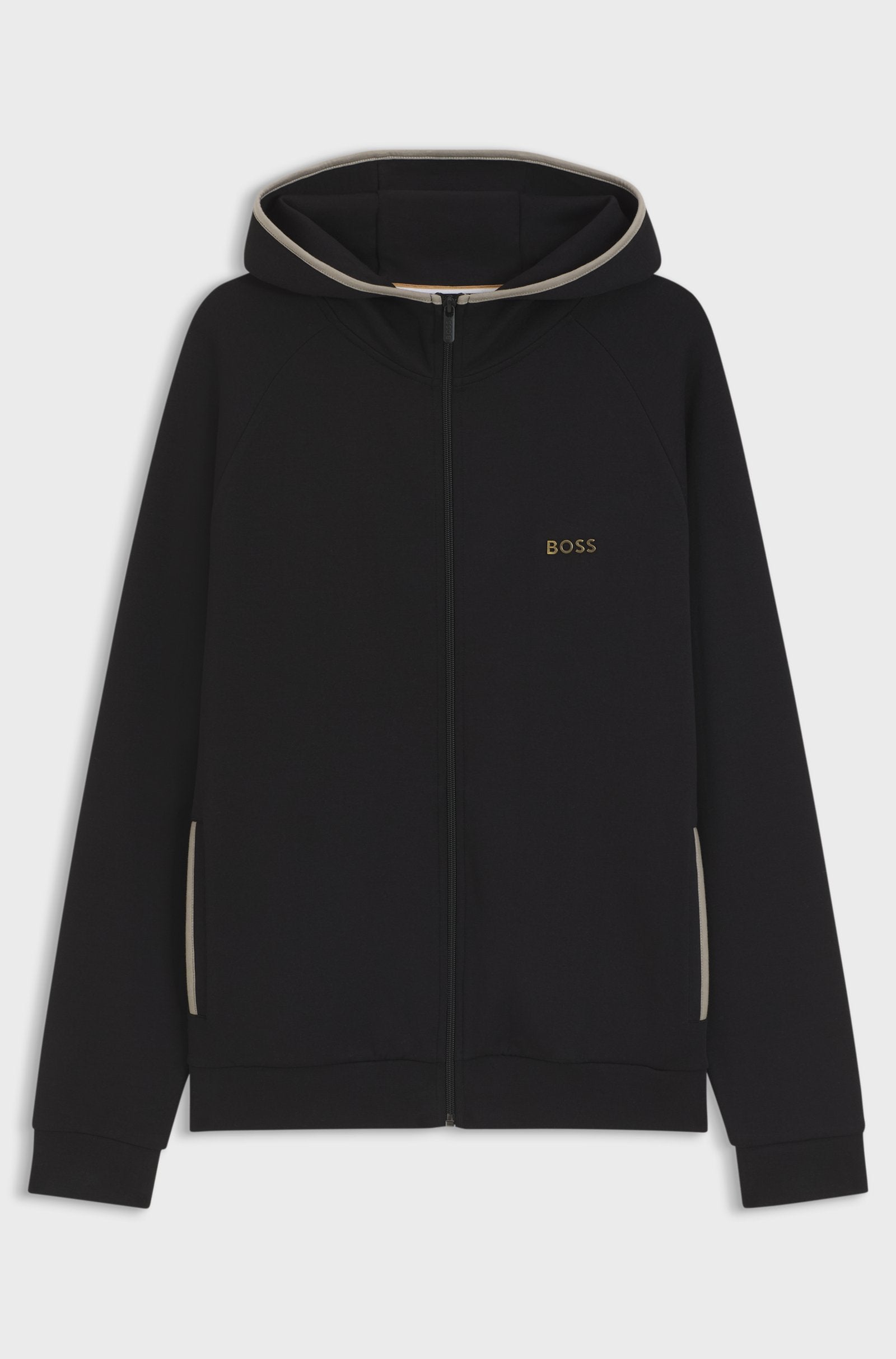 Hugo Boss miesten huppari Sense Hooded Jacket, musta