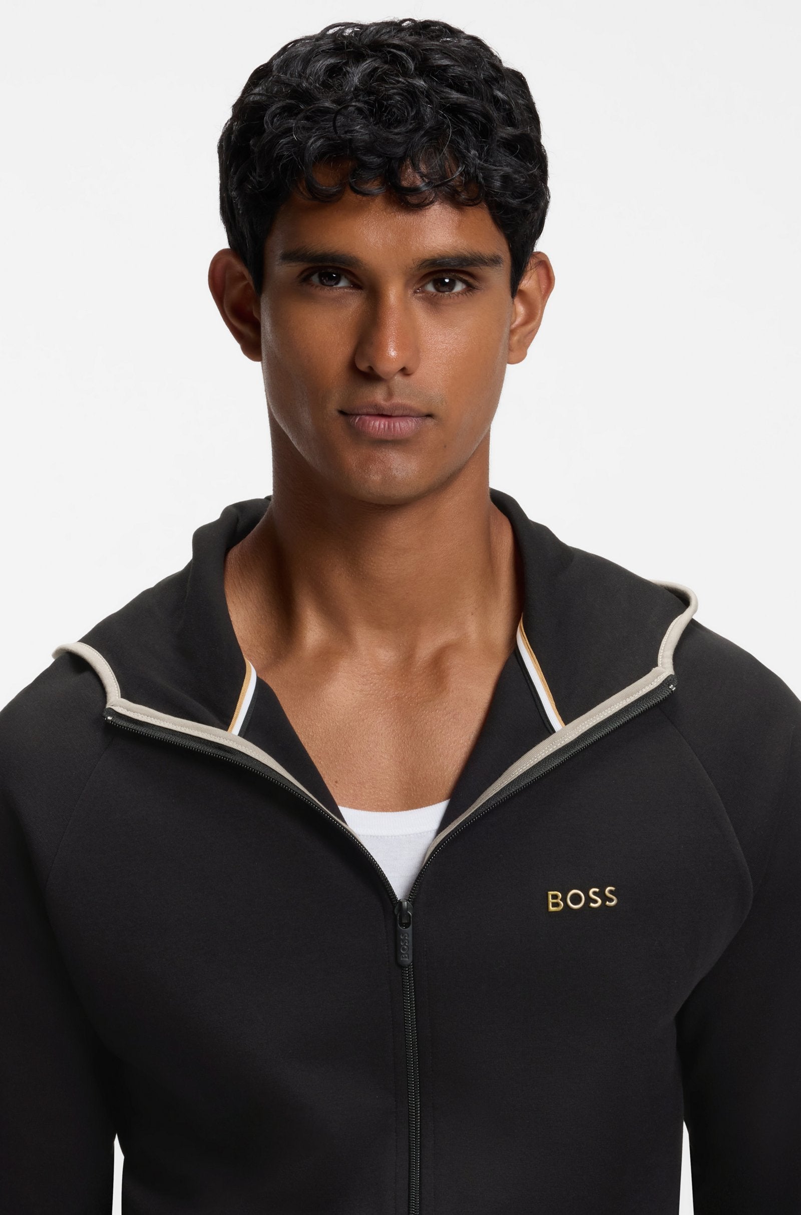 Hugo Boss miesten huppari Sense Hooded Jacket, musta