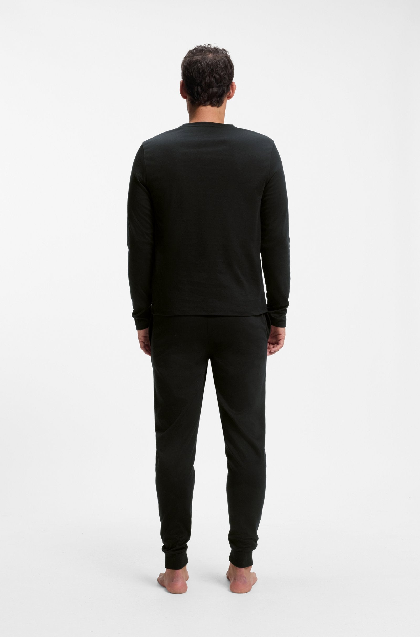 Hugo Boss miesten pyjama Xmas Long Set, musta
