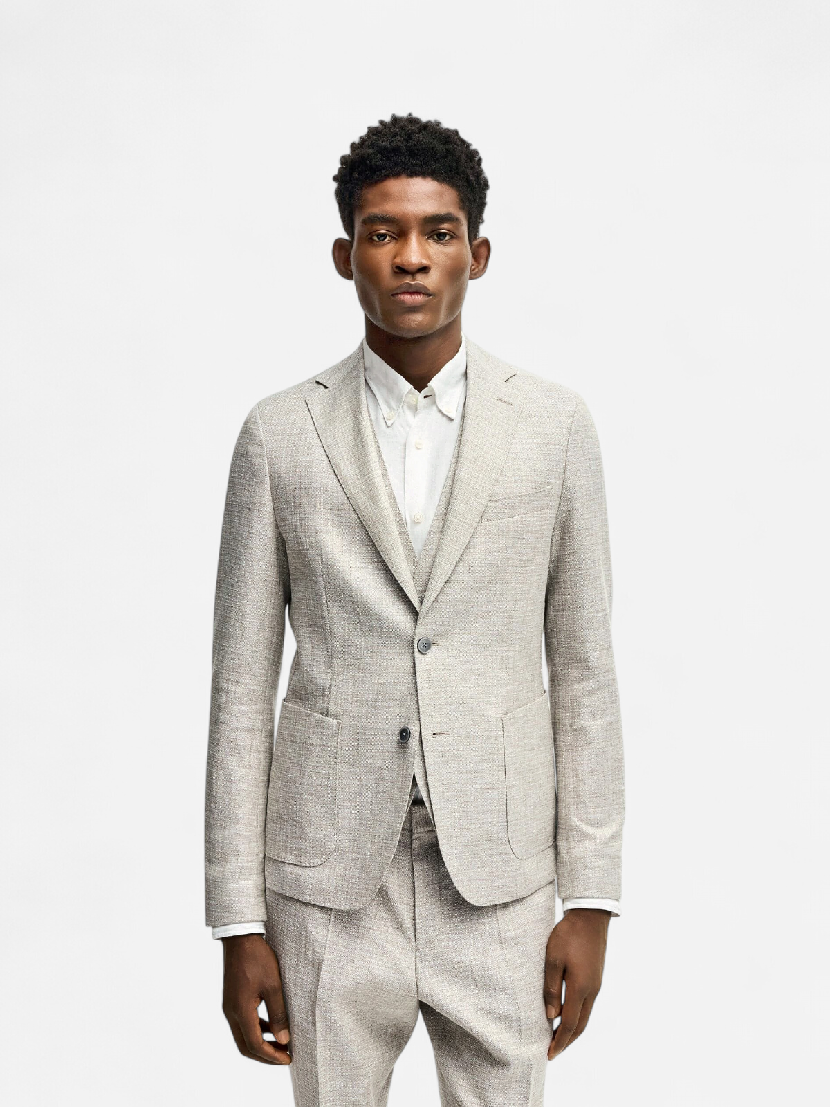 Hugo Boss miesten bleiseri, C-HANRY LINEN WOOL BLAZER Beige - Kekäle.fi