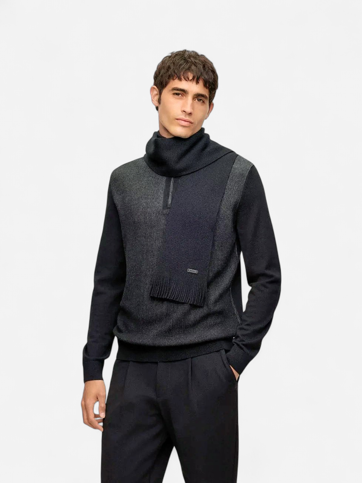 Hugo Boss Miesten Kaulahuivi, ALBAS HUIVI Musta - Kekäle.fi