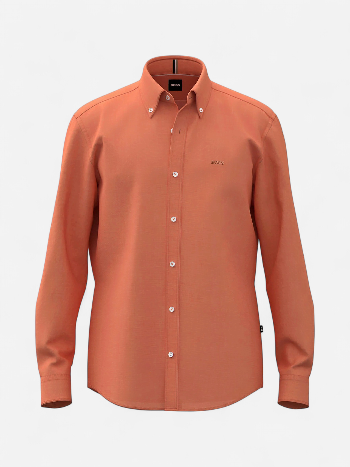 Hugo Boss miesten pellava kauluspaita, H-LIAM BD REGULAR FIT Oranssi - Kekäle.fi