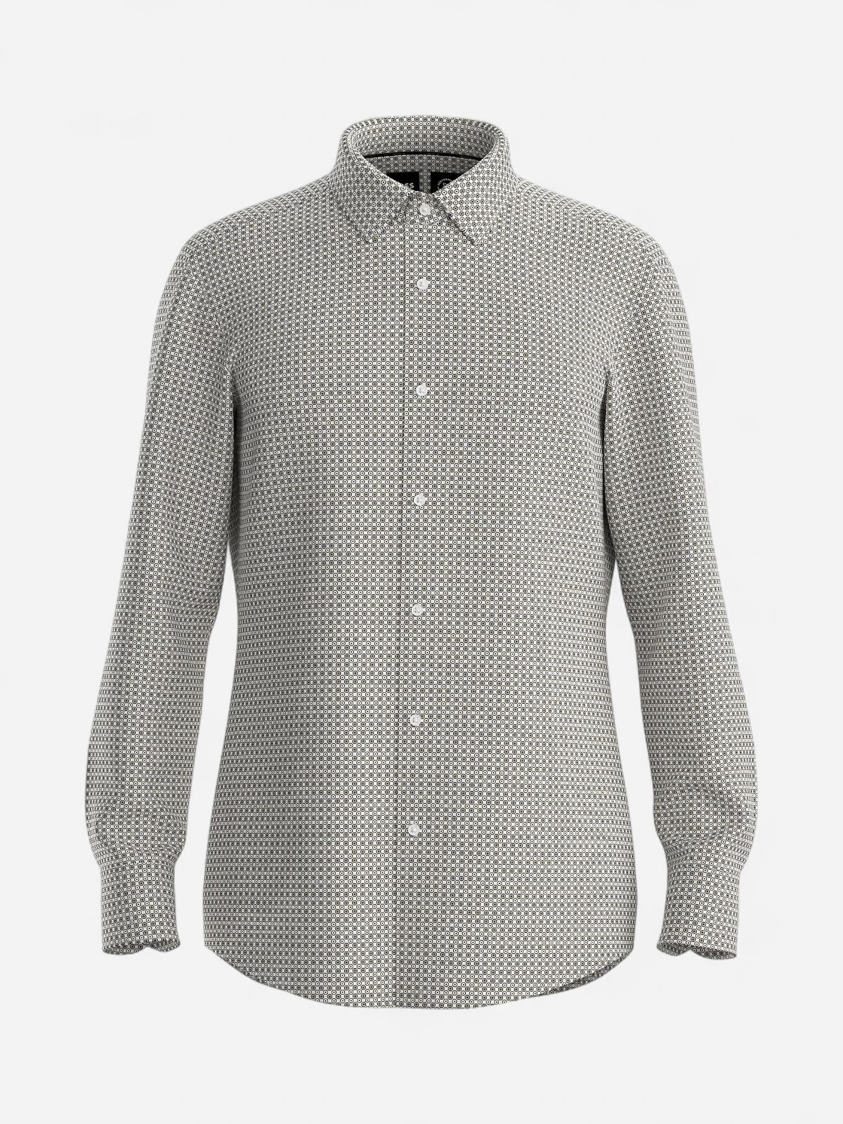 Hugo Boss miesten kauluspaita, P-HANK PERFORMANCE SHIRT Harmaa Kuosillinen - Kekäle.fi