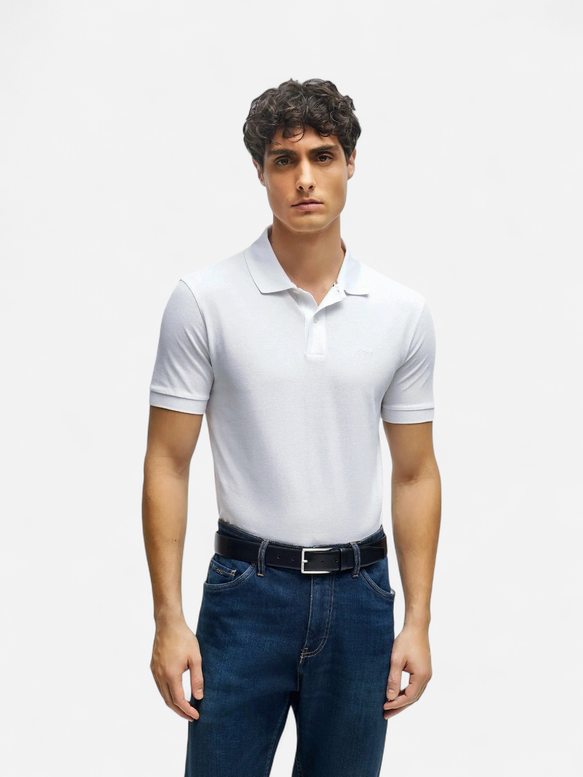 Hugo Boss Miesten Pikeepaita PALLAS REGULAR FIT Valkoinen - Kekäle.fi