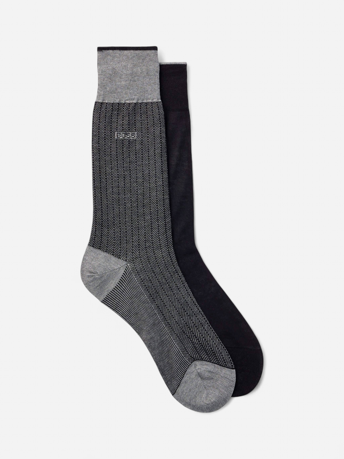 Hugo Boss Miesten Sukat 2-Pack, MINI DESIGN Musta - Kekäle.fi