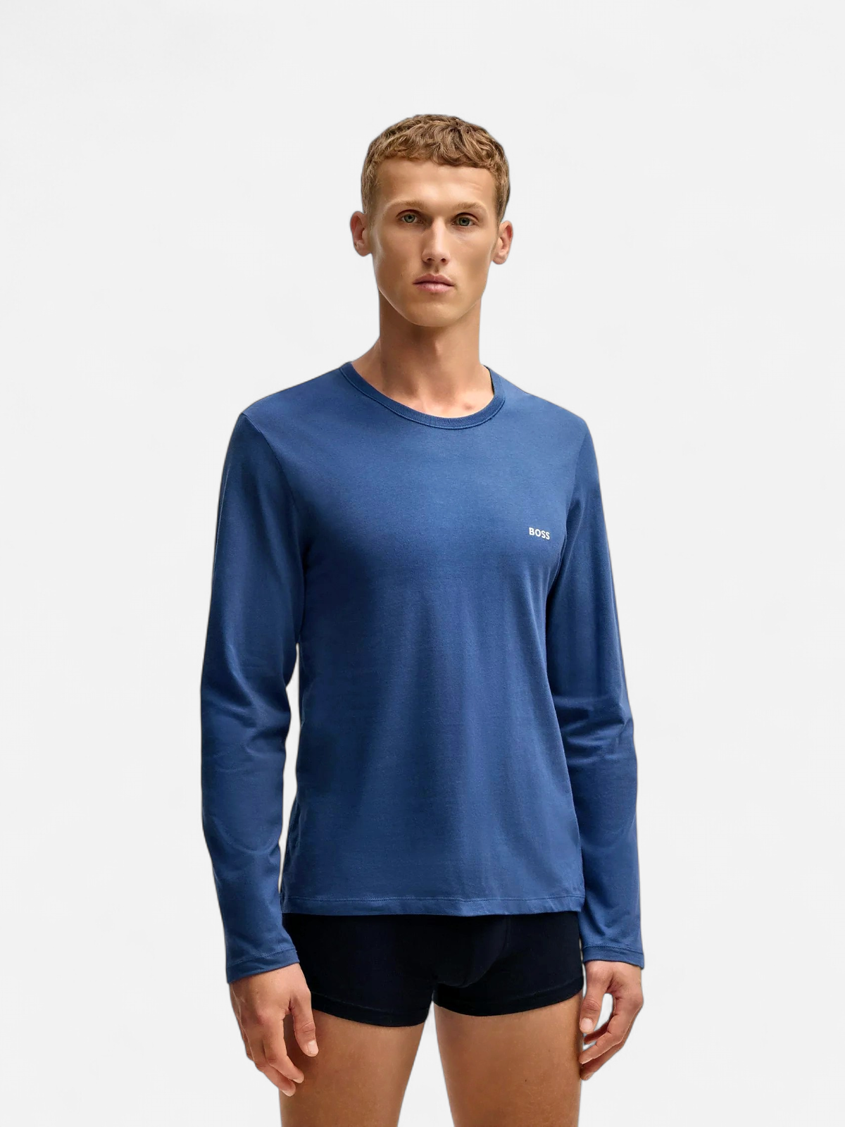Hugo Boss Miesten T-paita K LS SHIRT CLASSIC Sininen - Kekäle.fi
