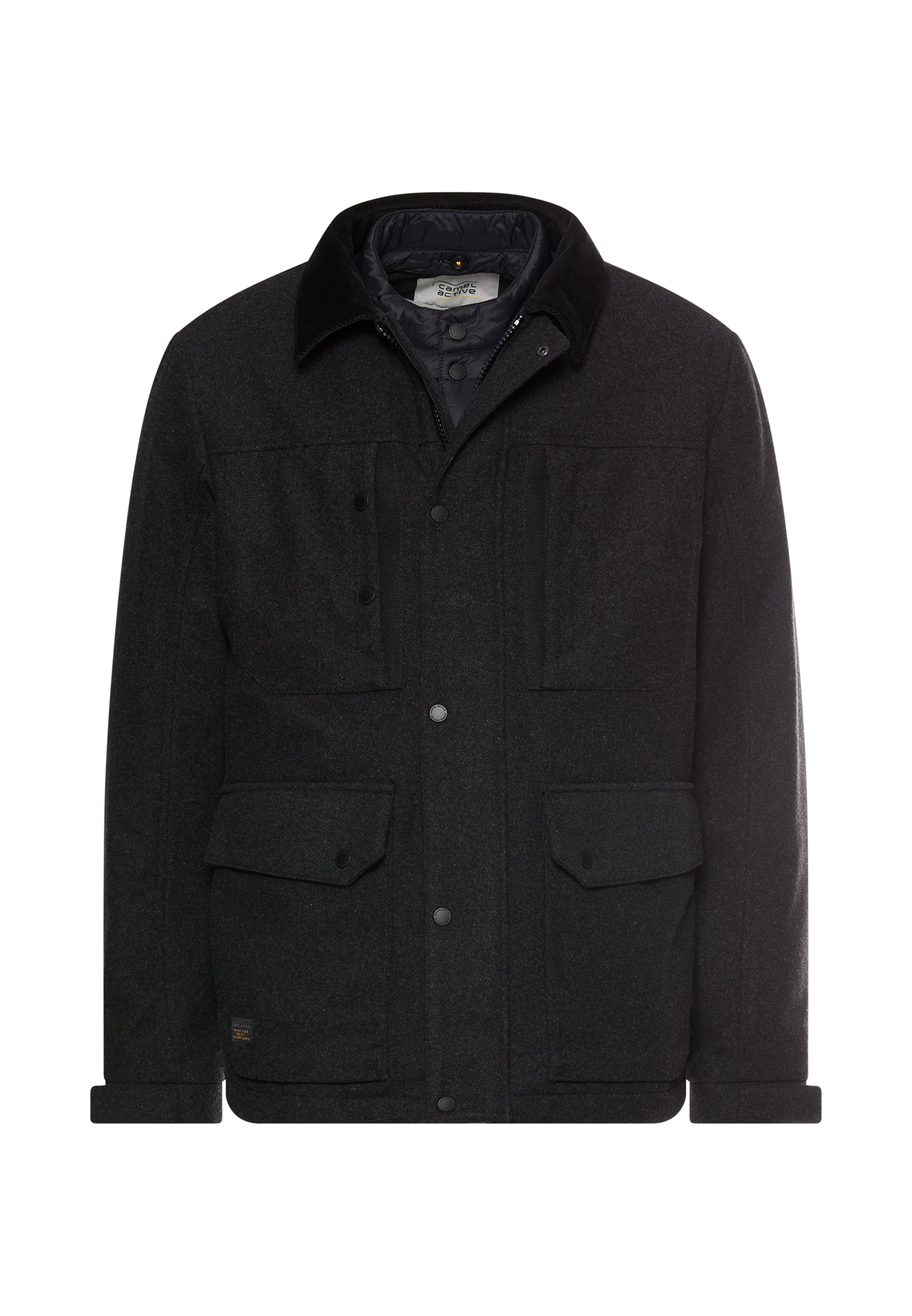 Camel Active villakangastakki Wool Jacket, tummanharmaa